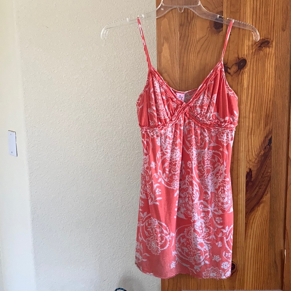Spaghetti strap fitted top
